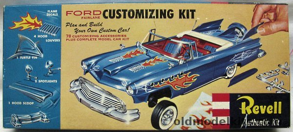 Revell 1/25 1956 Ford Fairlane  Convertible with 78 Customizing Accessories - Motor Trend Magazine 'Project Ideas' Car Customizing Contest Issue, H1229-129 plastic model kit